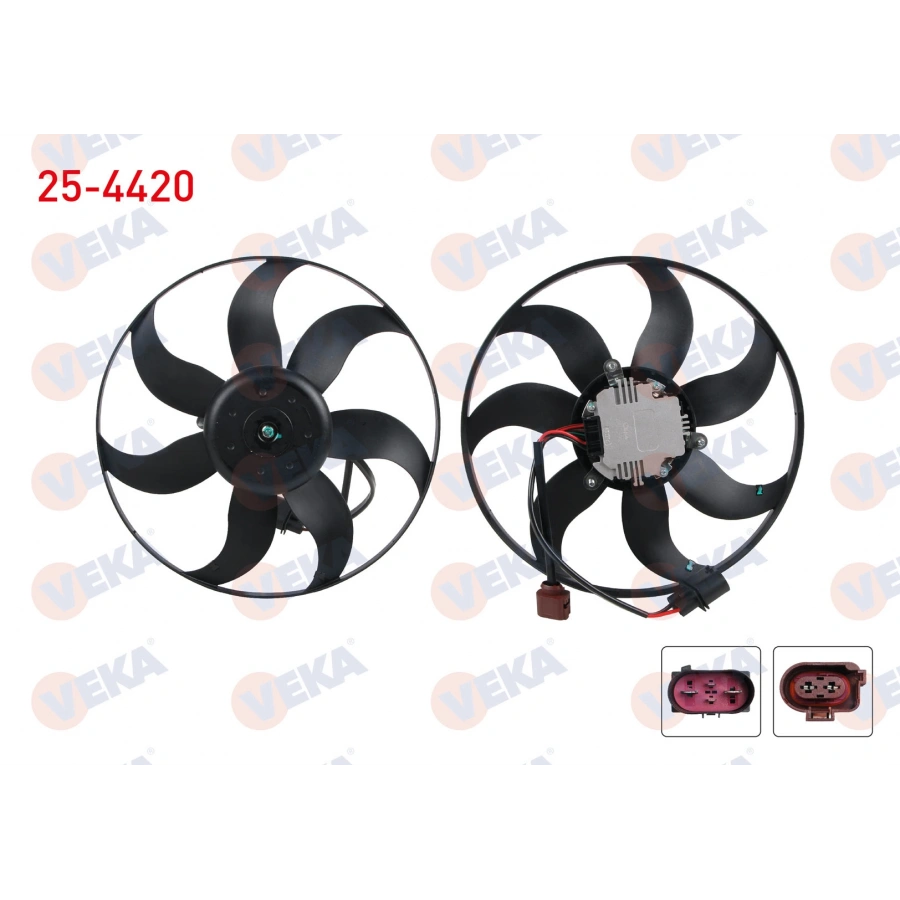 FAN MOTORU SU RADYATORU VOLKSWAGEN GOLF V (1K1) 1.4i 365mm BUYUK 2003-2009 VEKA 25-4420 T1