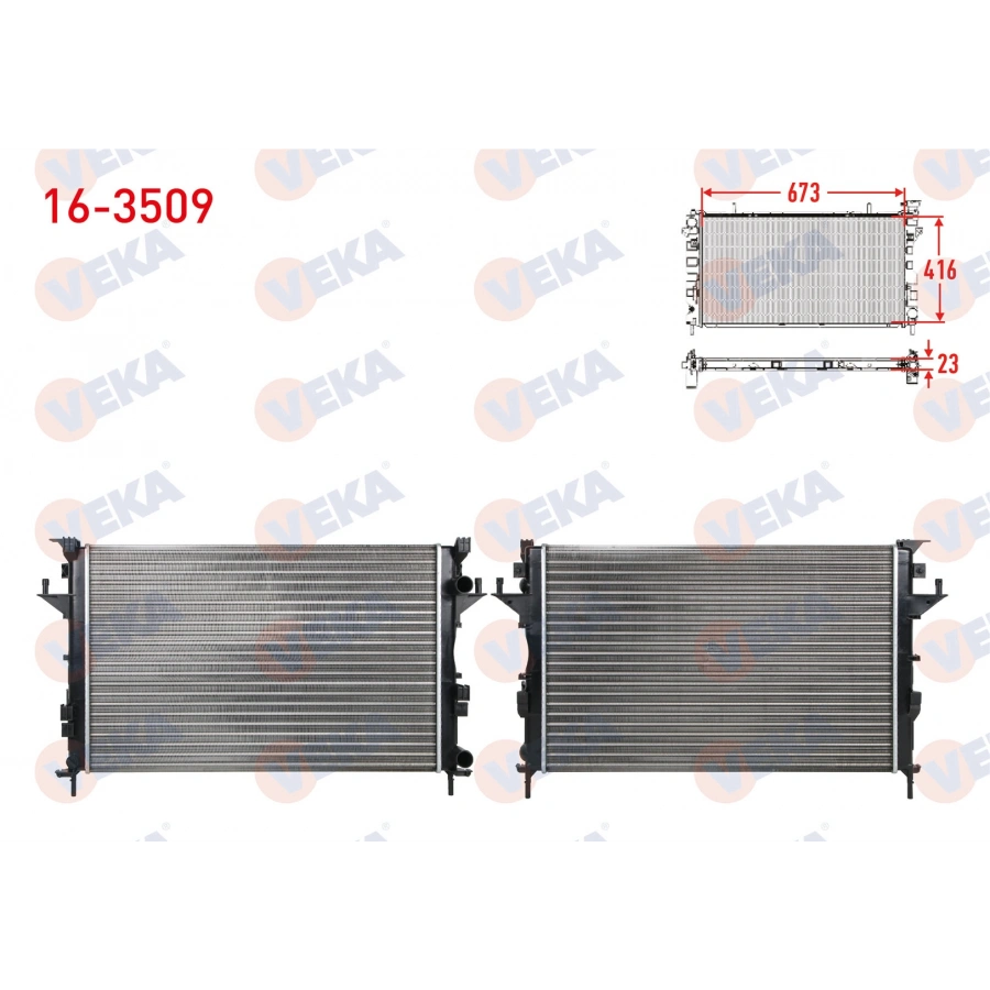 SU RADYATORU MEKANIK RENAULT LAGUNA II (BG0/1) 1.6i 16v A-T/M-T 2001-2007 VEKA 16-3509 T1