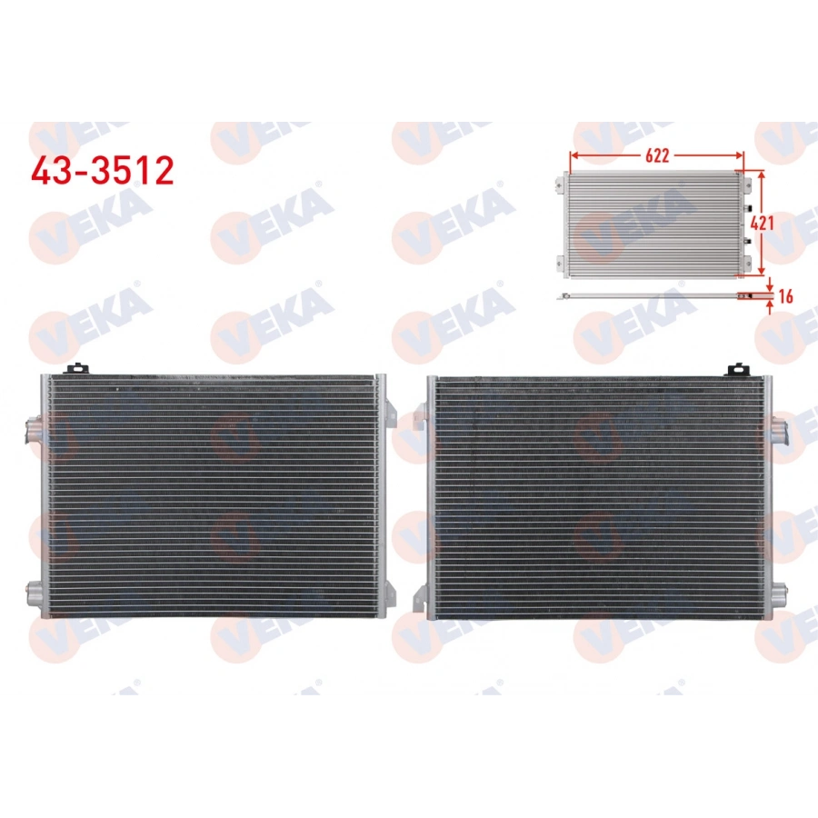 KLIMA RADYATORU RENAULT THALIA II 1.5 DCI 2008-2014 VEKA 43-3512 T1
