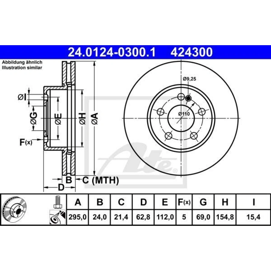 FREN DİSKİ ÖN Mercedes 205 Kasa C180 C200 C220 295mm 2014> -(R1)