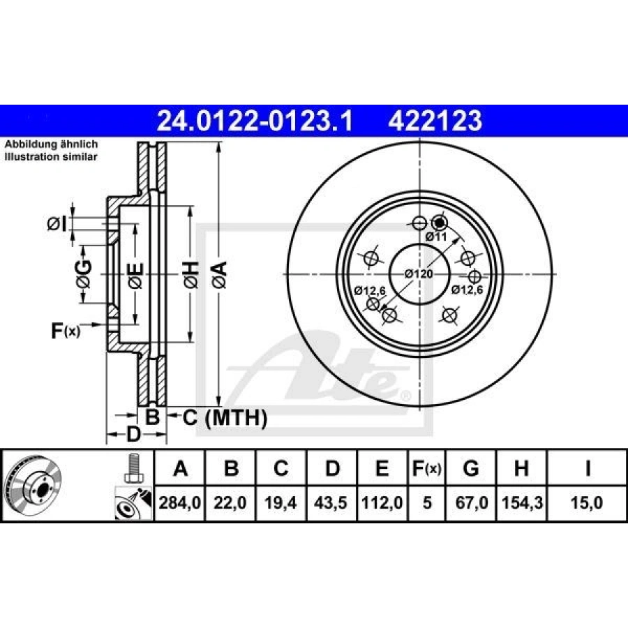 FREN DİSKİ ÖN MERCEDES W124 93>95 HAVALI 284MM - (R1)