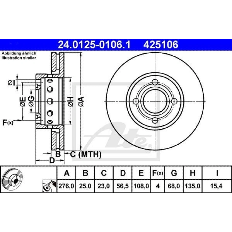 FREN DİSKİ ÖN 80. CABRIO . COUPÉ 08 89>08 99 - (R1)