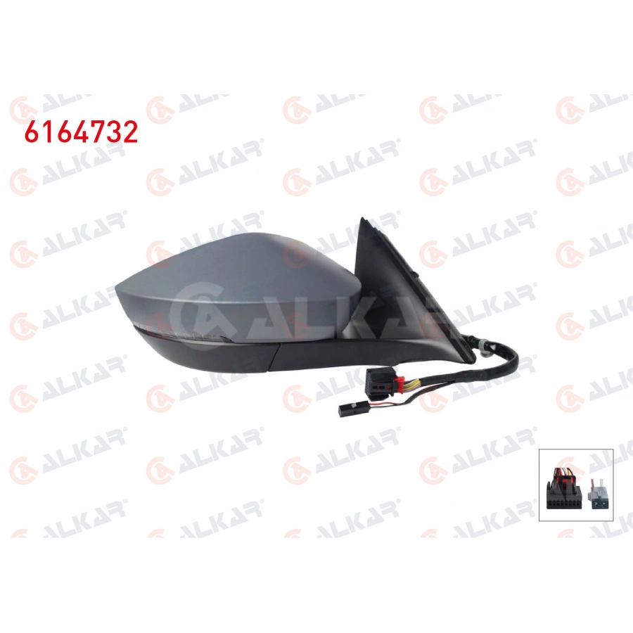 DIS DIKIZ AYNASI SAG ELEKTRIKLI ISITMALI ASTARLI OTOMATIK KATLANIR SINYALLI ALT AYDINLATMALI HAFIZALI LEDLI KOR NOKTALI 13+2 PIN SKODA OCTAVIA IV 2020- (A1)