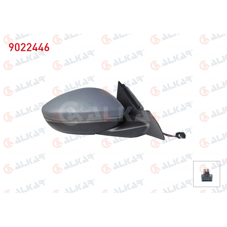 DIS DIKIZ AYNASI SAG ELEKTRIKLI ISITMALI ASTARLI SINYALLI SENSORLU 6+2 PIN OPEL MOKKA 2020- (A1)