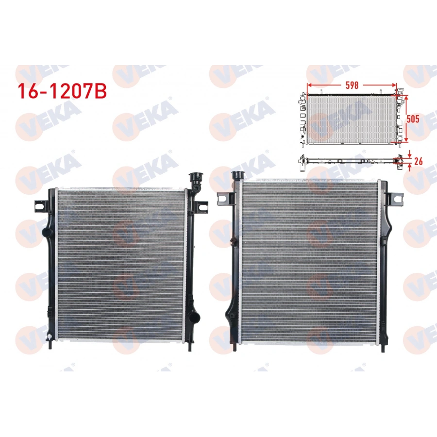 SU RADYATORU BRAZING JEEP CHEROKEE 3.7 V6 4X4 A-T/M-T 2008-