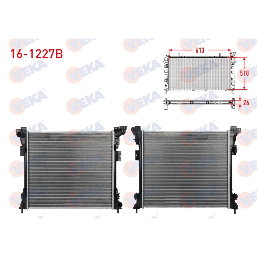 SU RADYATORU BRAZING CHRYSLER VOYAGER V (RT) 3.8 2007- A-T/M-T