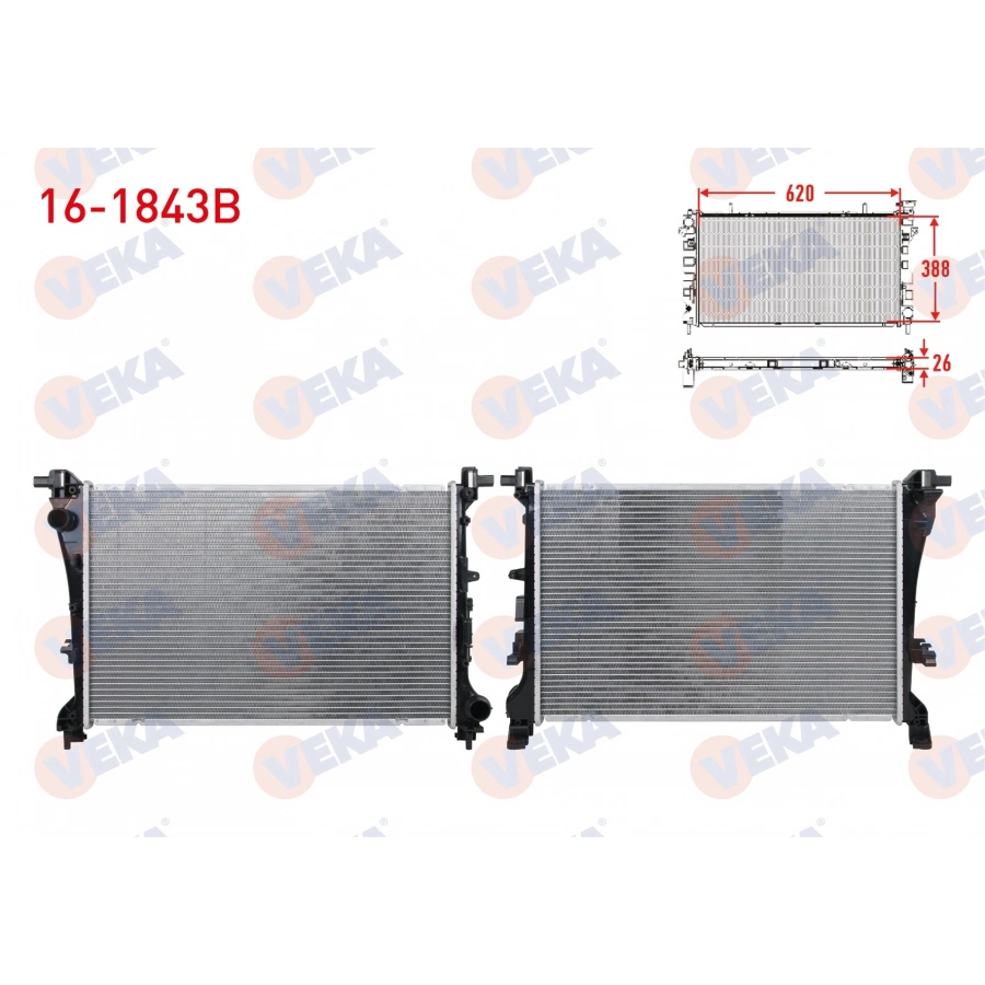 SU RADYATORU BRAZING FIAT EGEA 1.3 MJT - 1.6 MJT 16v M-T AC+/- 2015-