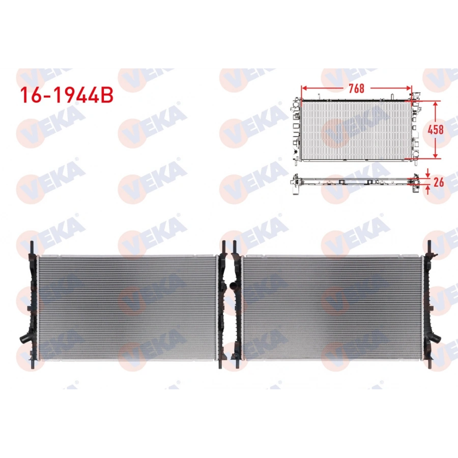 SU RADYATORU BRAZING FORD TOURNEO-TRANSIT CUSTOM (V362) 2.0 EcoBlue 2015- / V363 2.0 EcoBlue 2016-