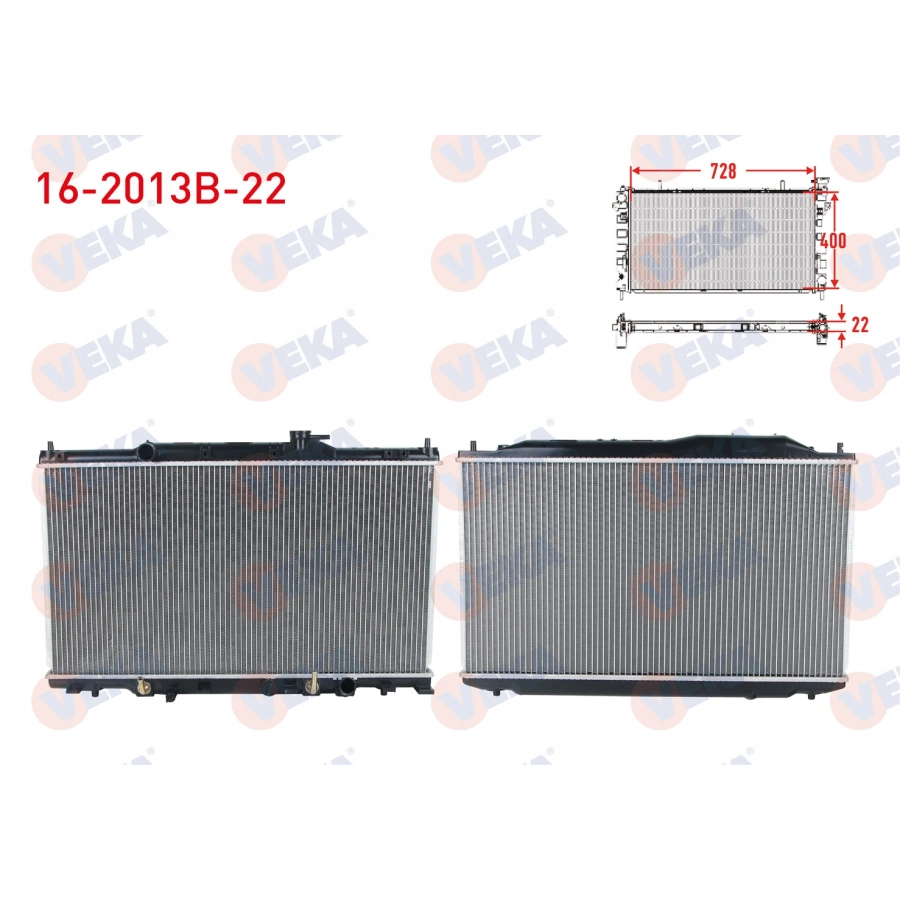 SU RADYATORU BRAZING KALINLIK 22mm HONDA CR-V I 2.0I 16V A/T 1995-2002
