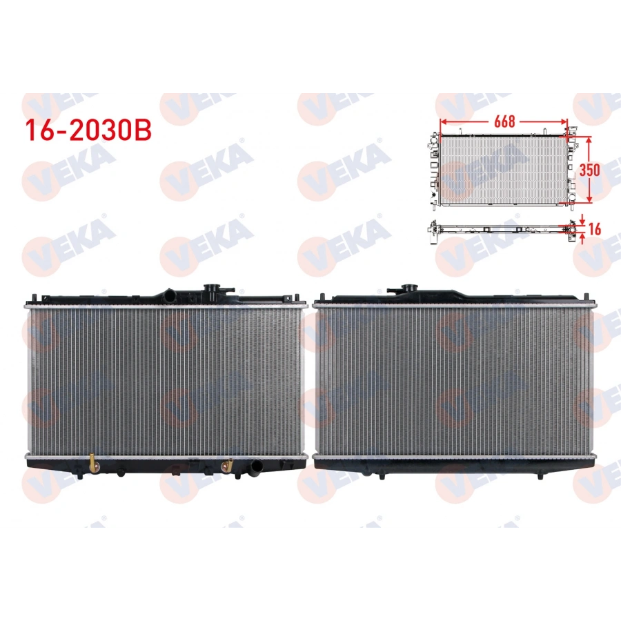 SU RADYATORU BRAZING HONDA ACCORD VI (CG,CK) 1.8i A-T/M-T - 2.0i 16v A-T/M-T 1997-2003