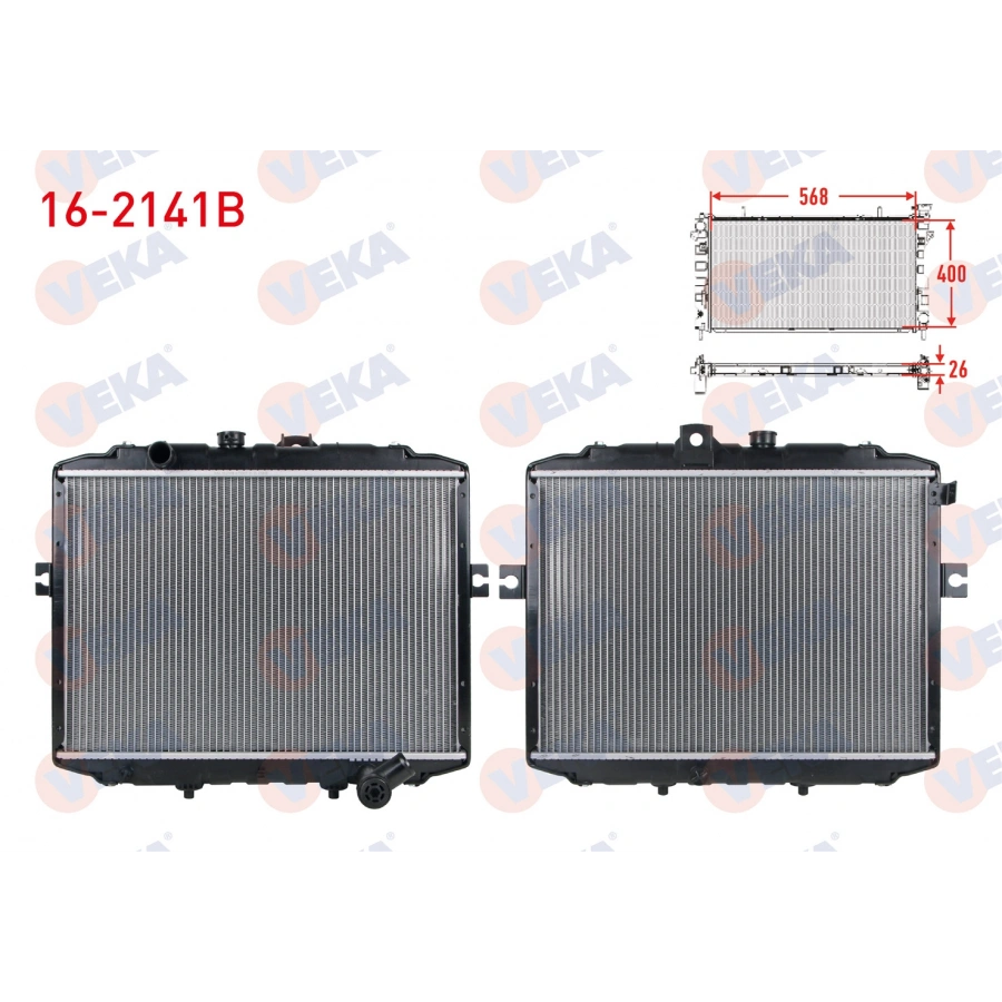 SU RADYATORU BRAZING 26mm HYUNDAI H100 2.5 D (KAMYONET+MINIBUS) 1997-2004