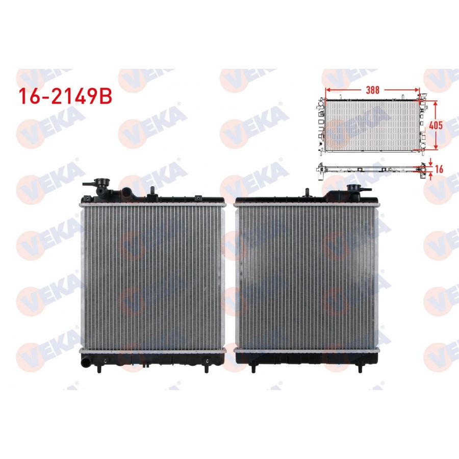 SU RADYATORU BRAZING HYUNDAI ATOS (MX) 1.1i M-T/A-T AC+/-2003-2008