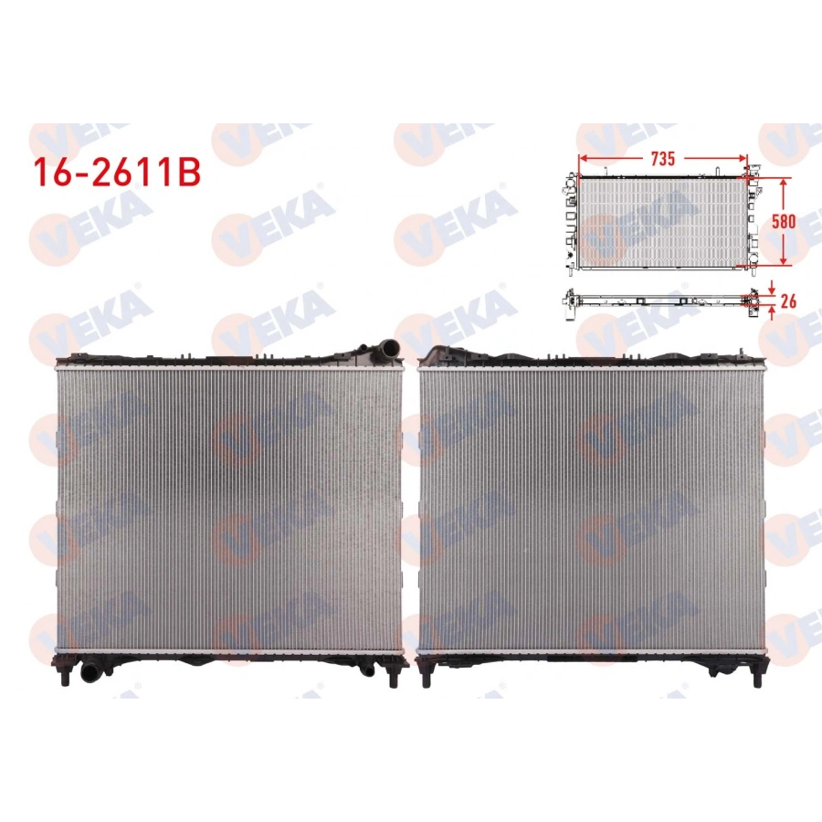 SU RADYATORU BRAZING LAND ROVER RANGE ROVER IV (L405) 3.0 SDV6 - 5.0 SCV8 A-T 2012-/ RANGE ROVER SPORT II (L494) 3.0 SDV6 - 5.0 SCV8 A-T 2012-