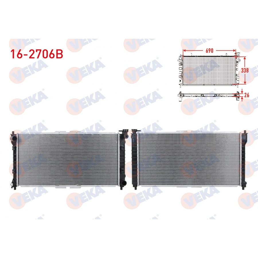 SU RADYATORU BRAZING MAZDA 626 IV (GE) 1.8i M-T AC+/- 1992-1997
