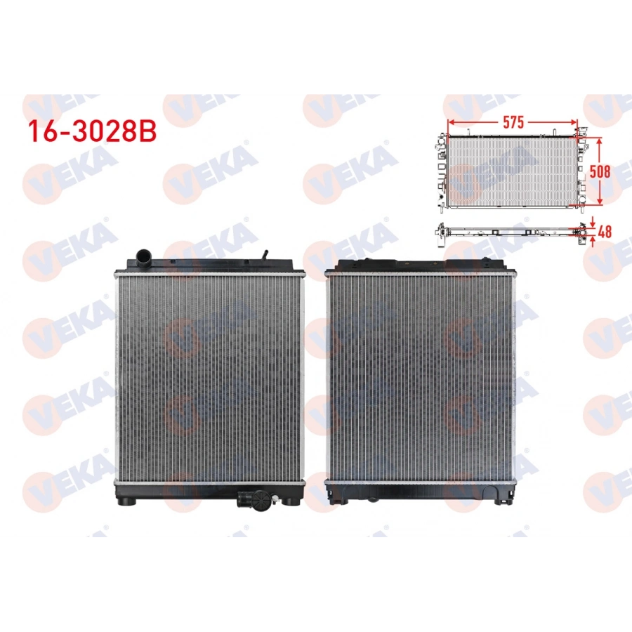 SU RADYATORU BRAZING BRAKETSIZ EURO5 MITSUBISHI FUSO CANTER / PRESTIGE 2013-