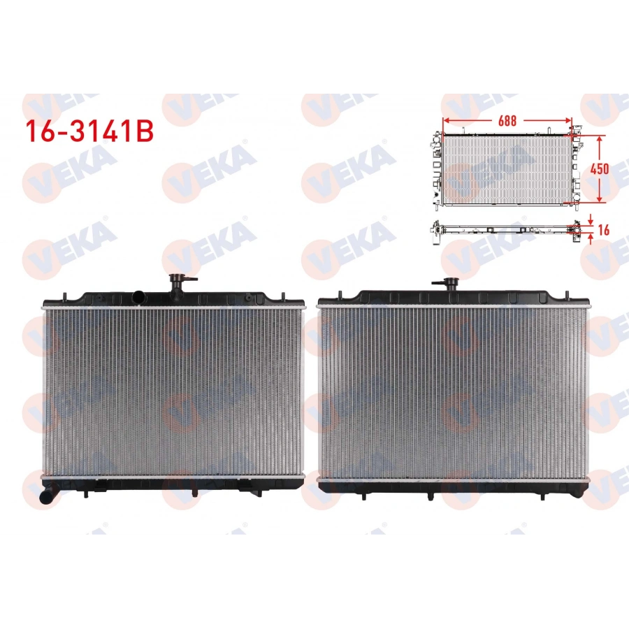SU RADYATORU BRAZING NISSAN X-TRAIL (T31) 2.0 DCI M-T/A-T AC+/- 2007-2013