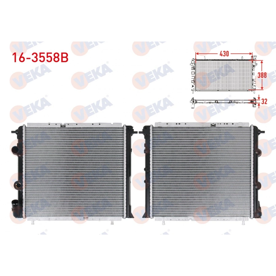 SU RADYATORU BRAZING RENAULT R19 1.4 (ENJEKSIYONLU) A-T/M-T AC+ 1988-1996
