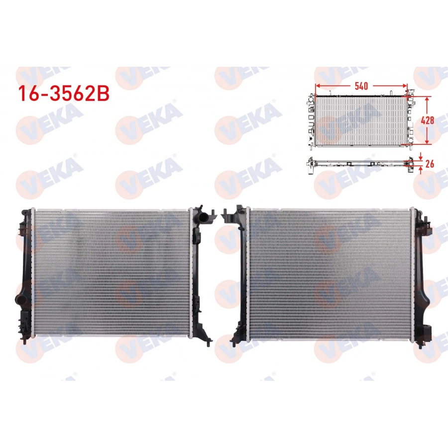 SU RADYATORU BRAZING RENAULT MEGANE IV (B9A/M_) 1.5 DCI M-T AC+/- KALINLIK: 26mm 2016-