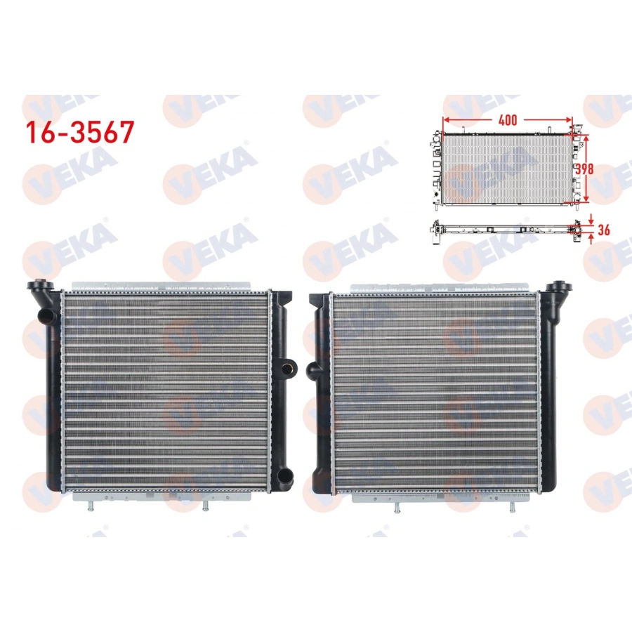 SU RADYATORU MEKANIK 3 SIRALI SUPER RENAULT 9 1.4 - 1.6 KARBURATORLU 1985-2000/ RENAULT 11 1.6 1983-1995