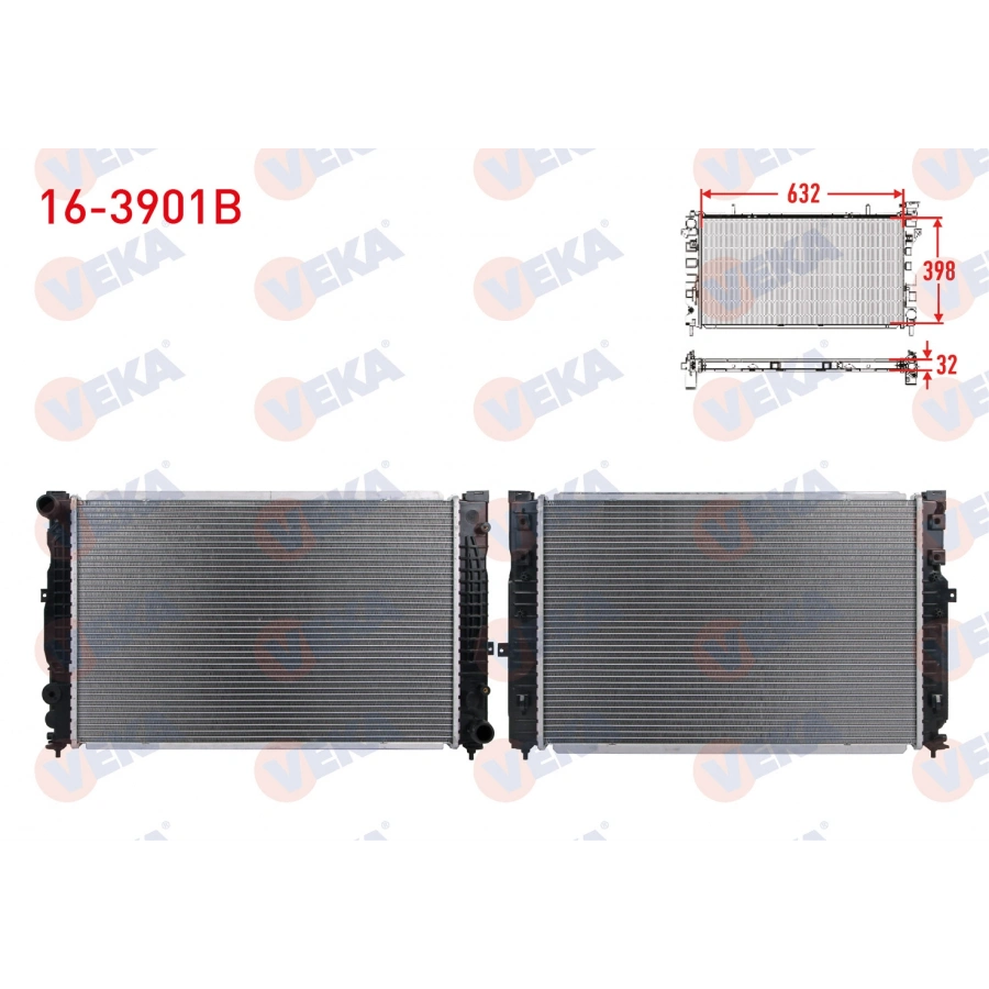SU RADYATORU BRAZING SKODA SUPERB (3U4) 2.5 TDI - 2.8 M-T 2002-2010 / VW PASSAT (3B3) 2.5 TDI - 2.8 VR6 M-T 2005-2005