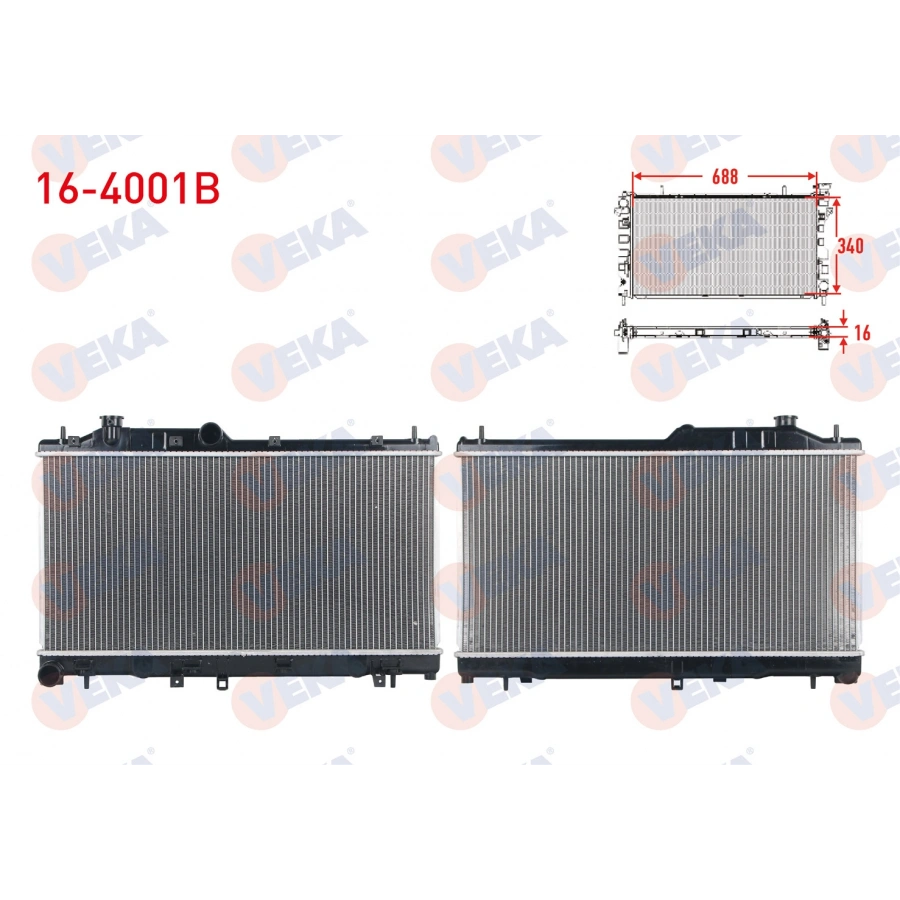 SU RADYATORU BRAZING SUBARU FORESTER 2.0 4X4 M-T 2008-2013/ IMPREZA 1.5 - 1.5 4X4 M-T 2008-/ LEGACY IV 2.0i 4X4 A-T/M-T 2003-2009/ XV 1.6i 4X4 M-T 2012-