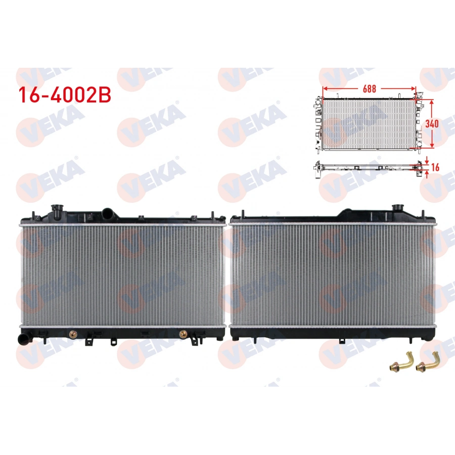 SU RADYATORU BRAZING SUBARU IMPREZA (GR) 1.5 A-T 2008-2012 / FORESTER (SH) 2.0 A-T 2008-2013 / LEGACY IV (BL,BP) 2.0 A-T 2005-2009