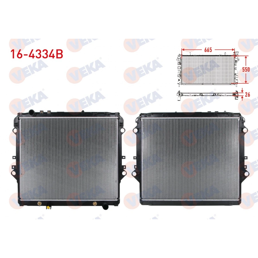 SU RADYATORU BRAZING TOYOTA HI-LUX VII PICK-UP REVO (_N1_) 2.4 D A-T AC+/- 2015-