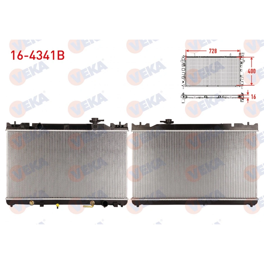 SU RADYATORU BRAZING TOYOTA CAMRY (_V30) 2.4i A-T/M-T AC+/- 2001-2006