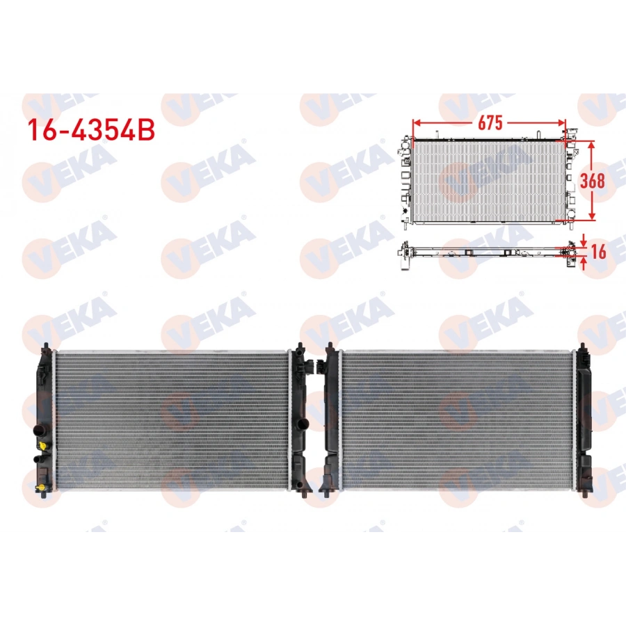 SU RADYATORU BRAZING TOYOTA COROLLA 1.8 HYBRID 2016- / C-HR 1.8 HYBRID 2016-