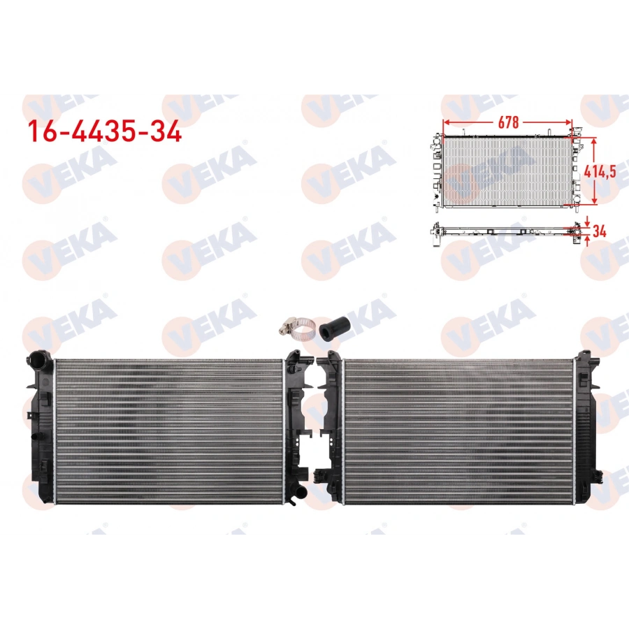 SU RADYATORU MEKANIK KALINLIK 34mm VW CRAFTER 2.0 TDI - 2.5 TDI M-T 2006-2016 / MERCEDES SPRINTER 2006-2018 / SPRINTER 2018-