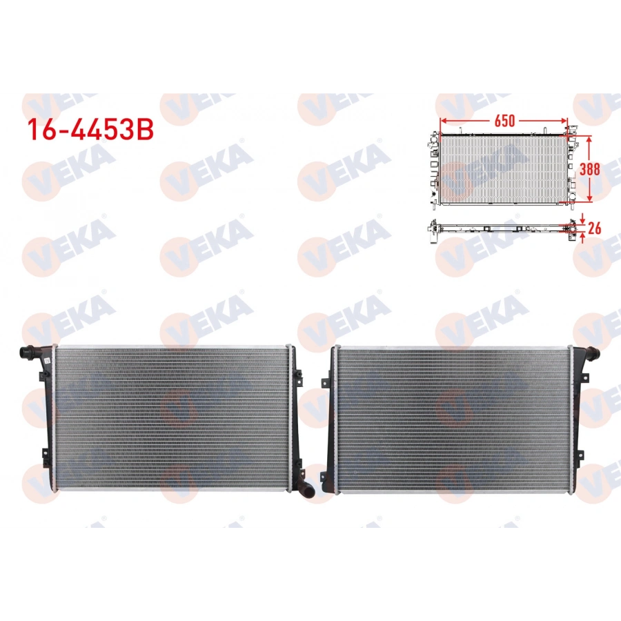 SU RADYATORU BRAZING VOLKSWAGEN CADDY III (2KB,2KJ,2CB,2CJ) 1.9 TDI (BLS MOTOR) A-T/M-T AC+/- 2004-2015