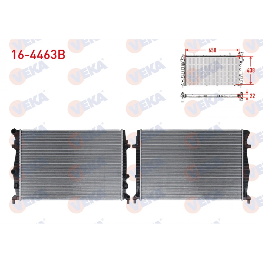 SU RADYATORU BRAZING VW GOLF VII 1.2 TSI A-T/M-T AC +/- 2012- / AUDI A3 SPORTBACK 1.4 TFSI 2012- / SEAT LEON 1.2 TSI 2012- / SKODA OCTAVIA 1.2 TSI 2012-