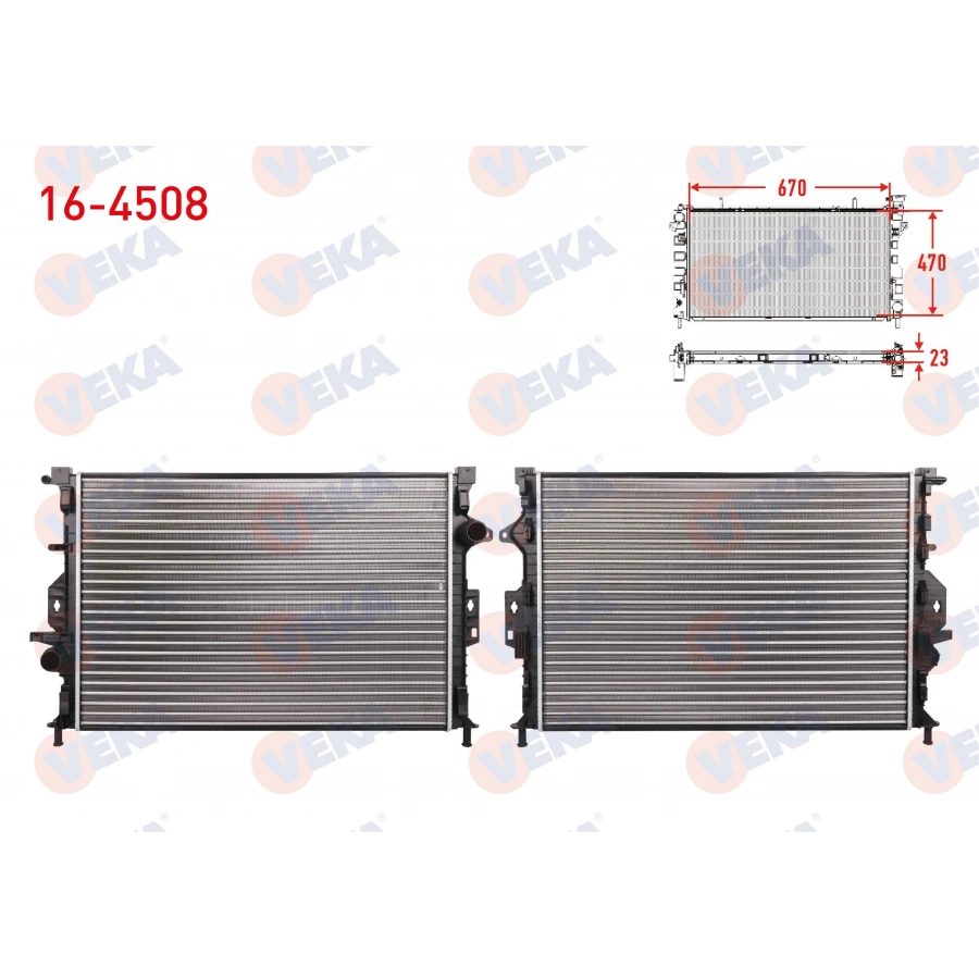SU RADYATORU MEKANIK FORD MONDEO IV 2.0 TDCI A-T AC+/- 2007- / KUGA 2.0 TDCI A-T AC+/- 2008-2013 / FOCUS III 1.6 TDCI A-T AC+/- 2011-2015 / VOLVO S60 II 2.0 D A-T/M-T AC+/- 2010-