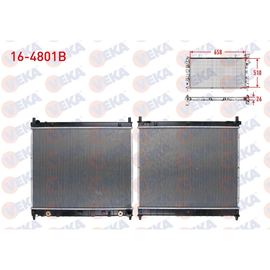 SU RADYATORU BRAZING SSANGYONG REXTON (GAB) 2.7 XDI A-T/M-T AC+/- 2004-