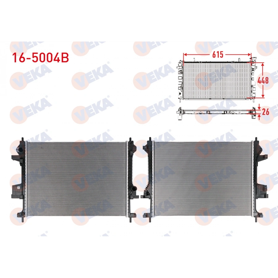 SU RADYATORU BRAZING (5mm FIN) CHERY OMODA 5 (T19C) / TIGGO 7 PRO (T1E) / TIGGO 8 PRO (T1D) 1.6 T-GDI 2022-