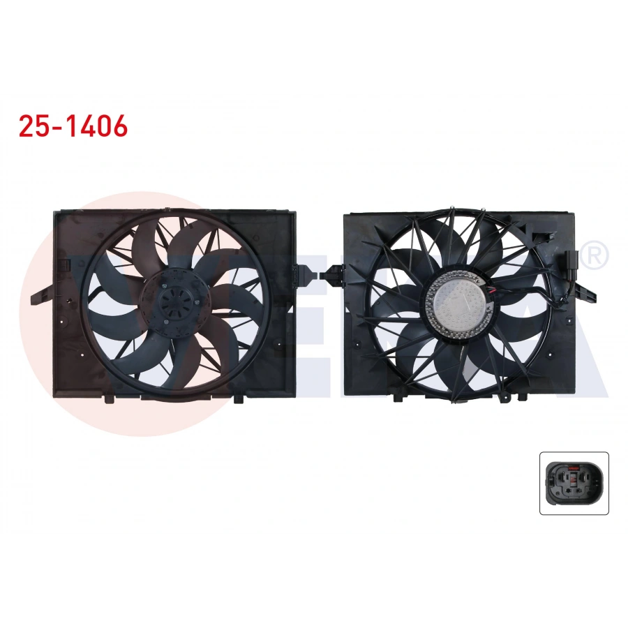 FAN MOTORU DAVLUMBAZLI TEKLI (600W) BMW 5 SERISI (E60) 520 i - 525 D - 525 i - 530 D - 530 i - 535 D - 545 i AC+ A-T 2003-2010/ 6 (E63) 630 i AC+ A-T 2004-/ 7 (E65) 730 i - 735 i - 745 i AC+ A-T 01-09