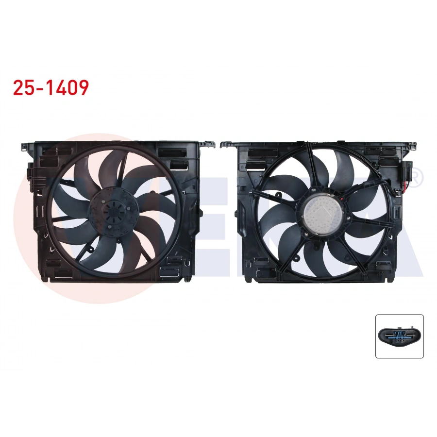 FAN MOTORU DAVLUMBAZLI TEKLI (850W) BMW 5 SERISI (F10) 520 D - 525 D - 530 D 2010-/ 7 SERISI (F01,F02,F03,F04) 730 D - 750 i 2009-