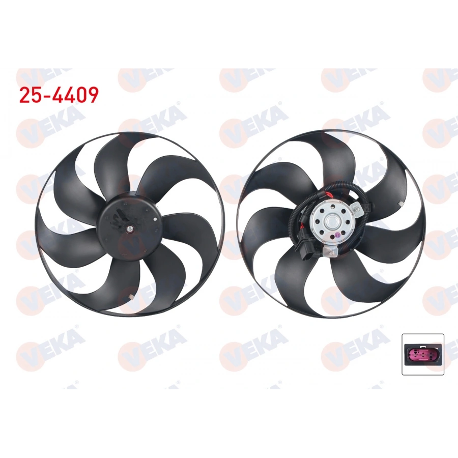FAN MOTORU (MOTOR+PERVANE) SU RADYATORU VOLKSWAGEN POLO (6N1) 1.4 CAP.345mm 1994-1999