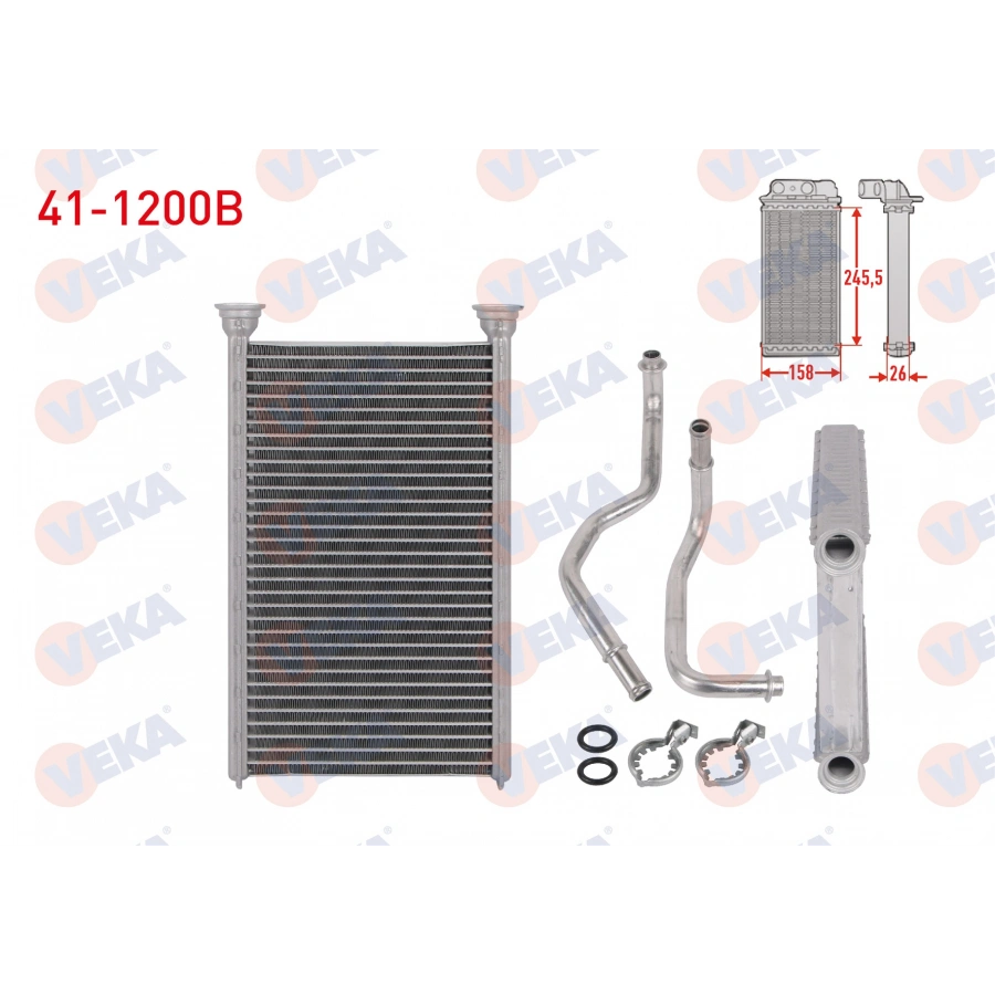 KALORIFER RADYATORU BRAZING (5.5mm fin) JEEP CHEROKEE 2.8 CRD 4X4 2008-2013/ DODGE NITRO 2.8 CRD 4X4 2007-