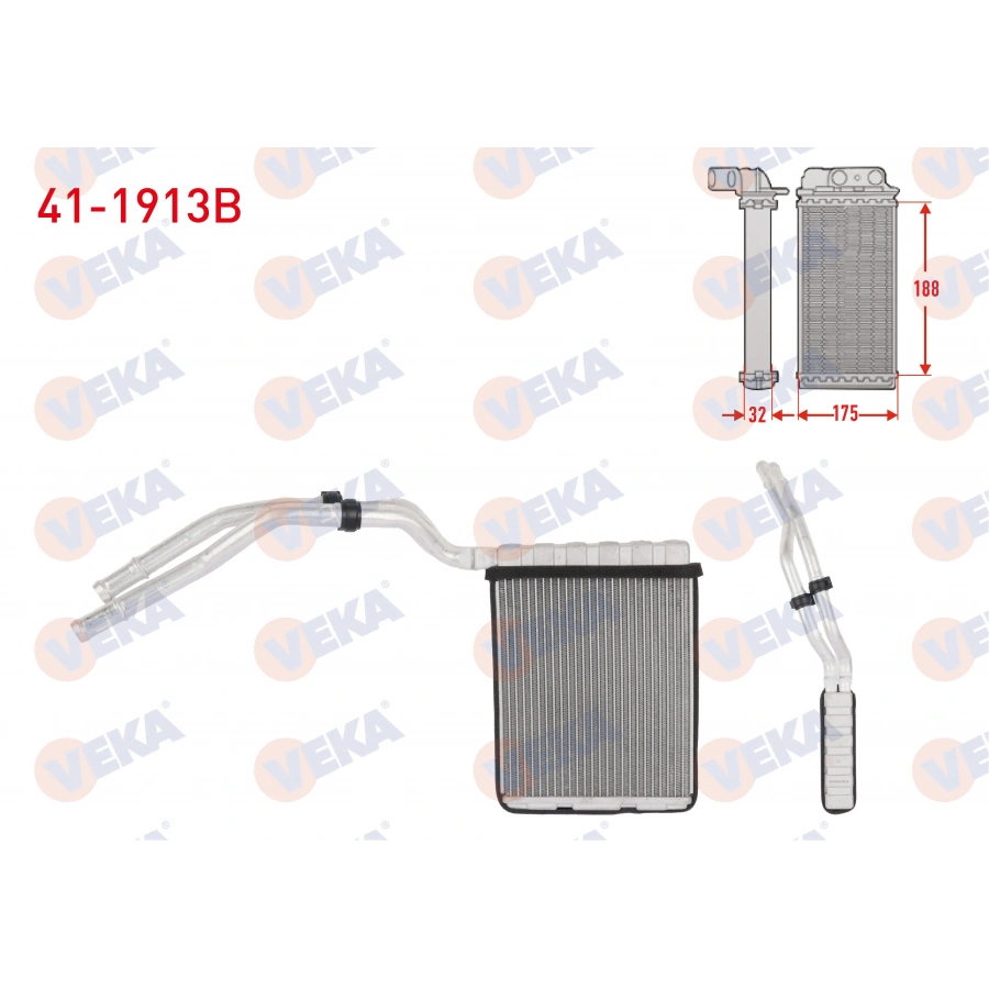 KALORIFERRADYATORU BRAZING FORD MONDEO IV 1.6 TDCI - 2.0 TDCI - 1.6 TI-VCT 2007-2014 / S-MAX 1.6 TDCI 2006- / GALAXY 2.0 TDCI 2006-