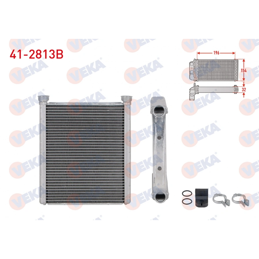 KALORIFER RADYATORU BRAZING (4mm fin) MERCEDES A SERISI (W176) A 180 CDI - A 180 - A 200 12-/ B SERISI (W246) B 180 - B 180 CDI - B 160 11-/ CLA COUPE (C117) 180 CDI - 200 13-/ GLA (X156) GLA 200 13-