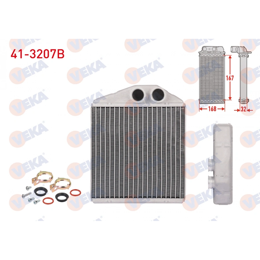KALORIFER RADYATORU BRAZING AKSESUARLI OPEL CORSA C 1.3 CDTI AC+/- 2000-2006