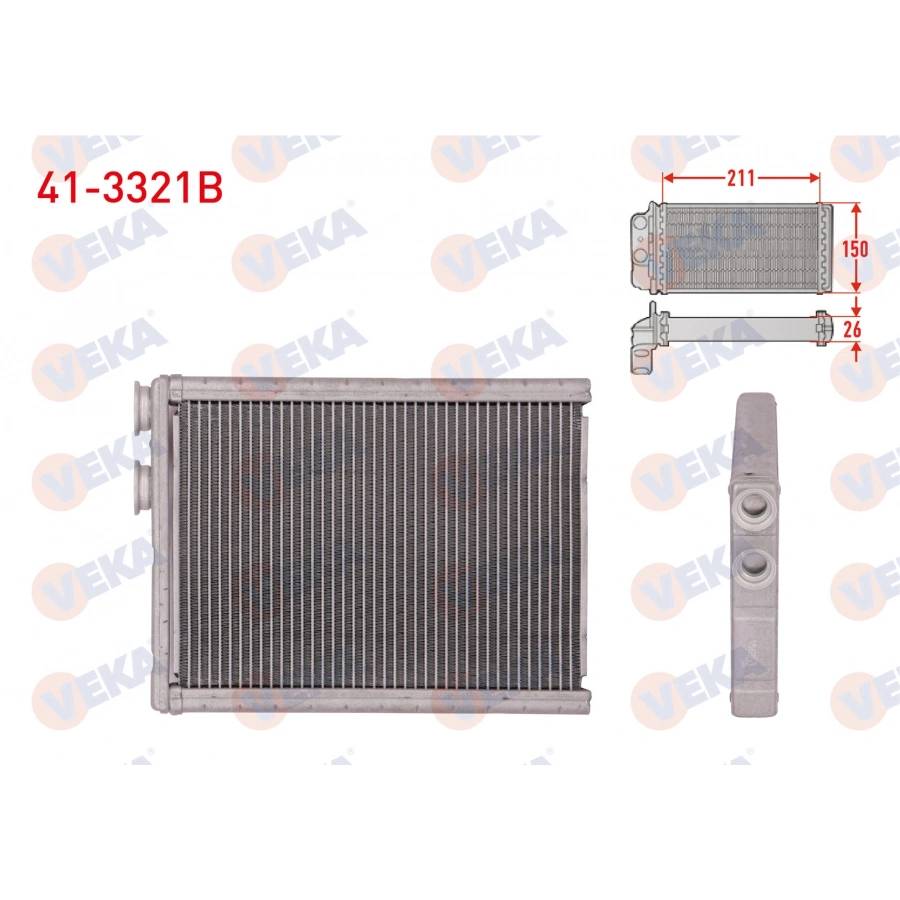 KALORIFER RADYATORU BRAZING PEUGEOT 208 II 2019- / 2008 II 2019- / OPEL CORSA F 2019- / CITROEN C4 2020-