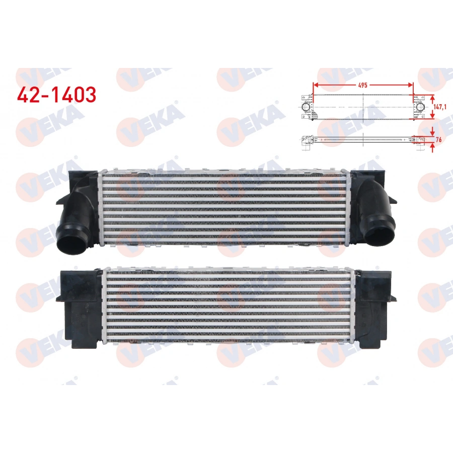 TURBO RADYATORU (INTERCOOLER) BMW X3 (F25) xDrive 2.0 D - xDrive 2.0i 2010-/ X4 (F26) xDrive 2.0 D 2014-