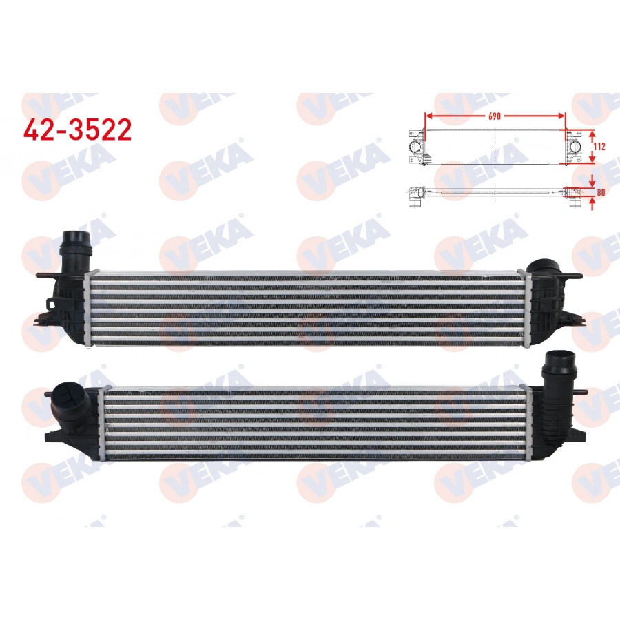 TURBO RADYATORU (INTERCOOLER) RENAULT LAGUNA III GRANDTOUR 1.5 DCI M-T - 2.0 DCI M-T 2007-/ LATITUDE 1.5 DCI 2011-