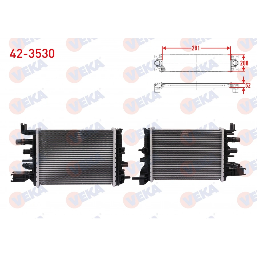 TURBO RADYATORU (INTERCOOLER) EURO 6 DACIA DUSTER 1.5 DCI, BlueDci 2017- / LODGY 1.5 DCI, BlueDci 2018- / LOGAN II 1.5 dCi 2018- / SANDERO 1.5 DCI, BlueDci 2018-