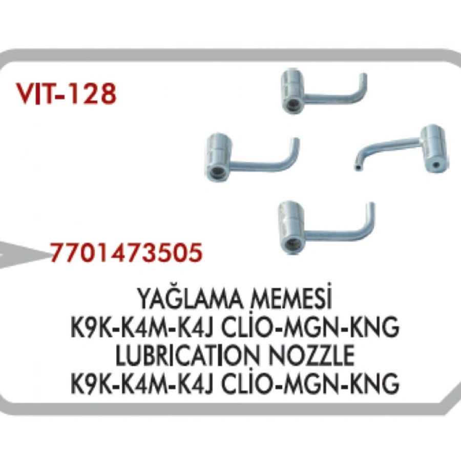 YAĞLAMA JETİ MEMESİ SOL K9K KANGO 2 MEGAN 2 CLİO 2 KALIN UC VİTESSE VIT128L T1
