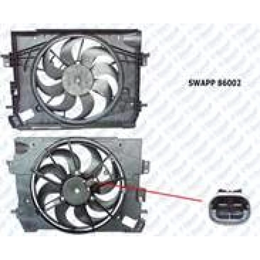 FAN MOTORU SU+KLIMA DAVLUMBAZLI KLIMALI CLIO IV 1.5 DCI 12-> TEKLI FAN (SWAPP) 86002