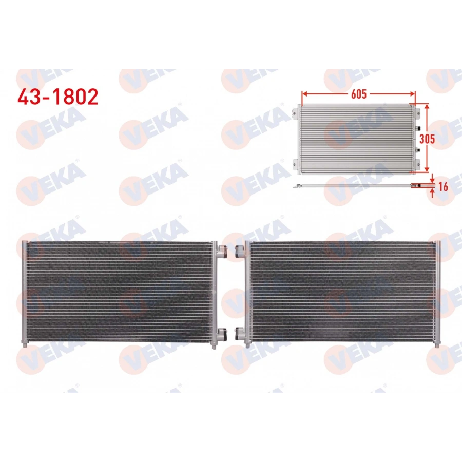KLİMA RADYATÖRÜ DOBLO 1,3 - 1,9JTD 01-10 MGA 82400 T1