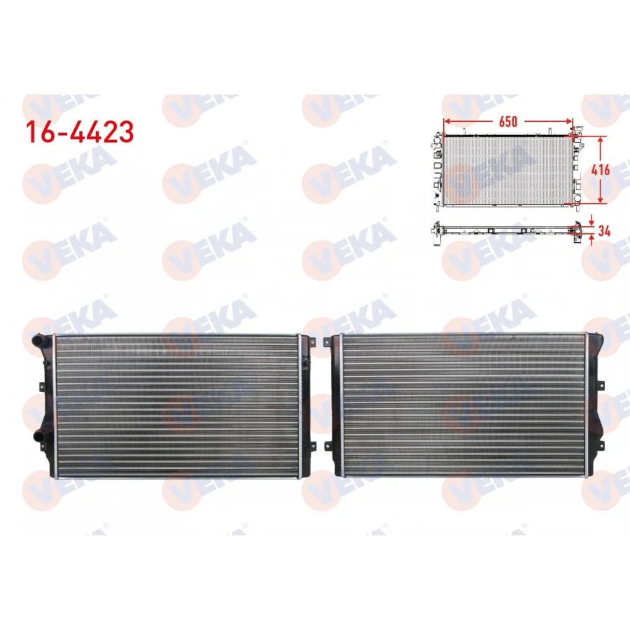 SU RADYATORU MEKANIK VOLKSWAGEN GOLF V (1K1) 1.9 TDI M-T 2003-2009 VEKA 16-4423 T1